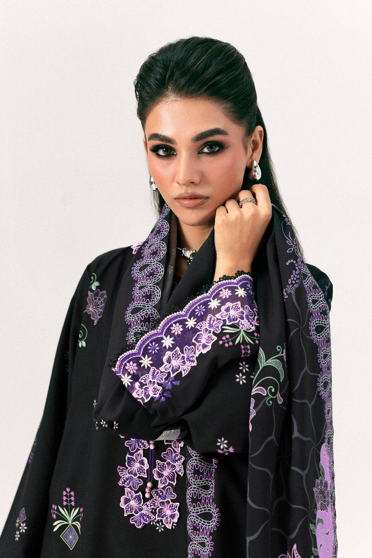 Qalamkar Q Print Winter 26/QPW-09 (B) Sajal