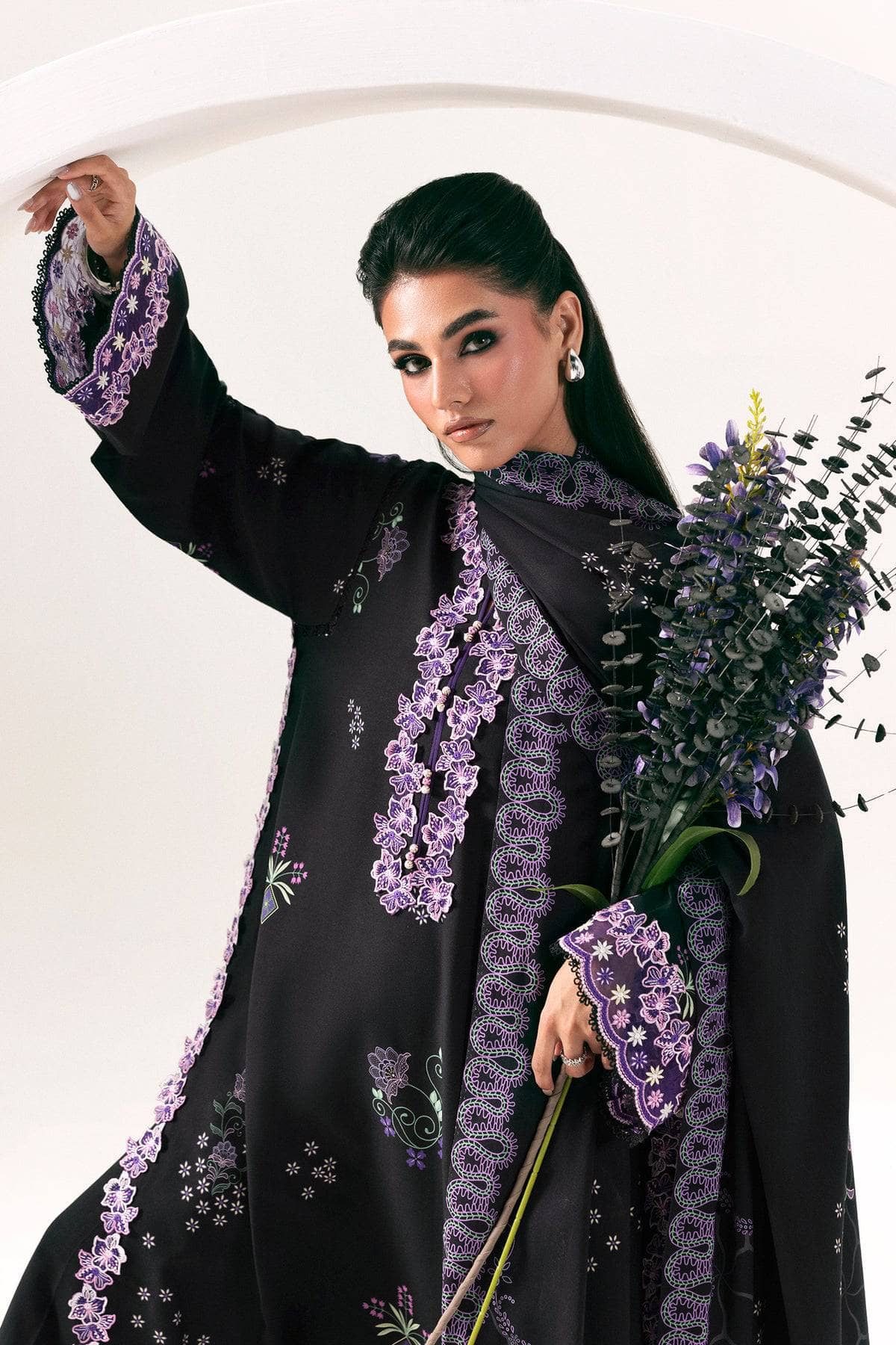 Qalamkar Q Print Winter 26/QPW-09 (B) Sajal