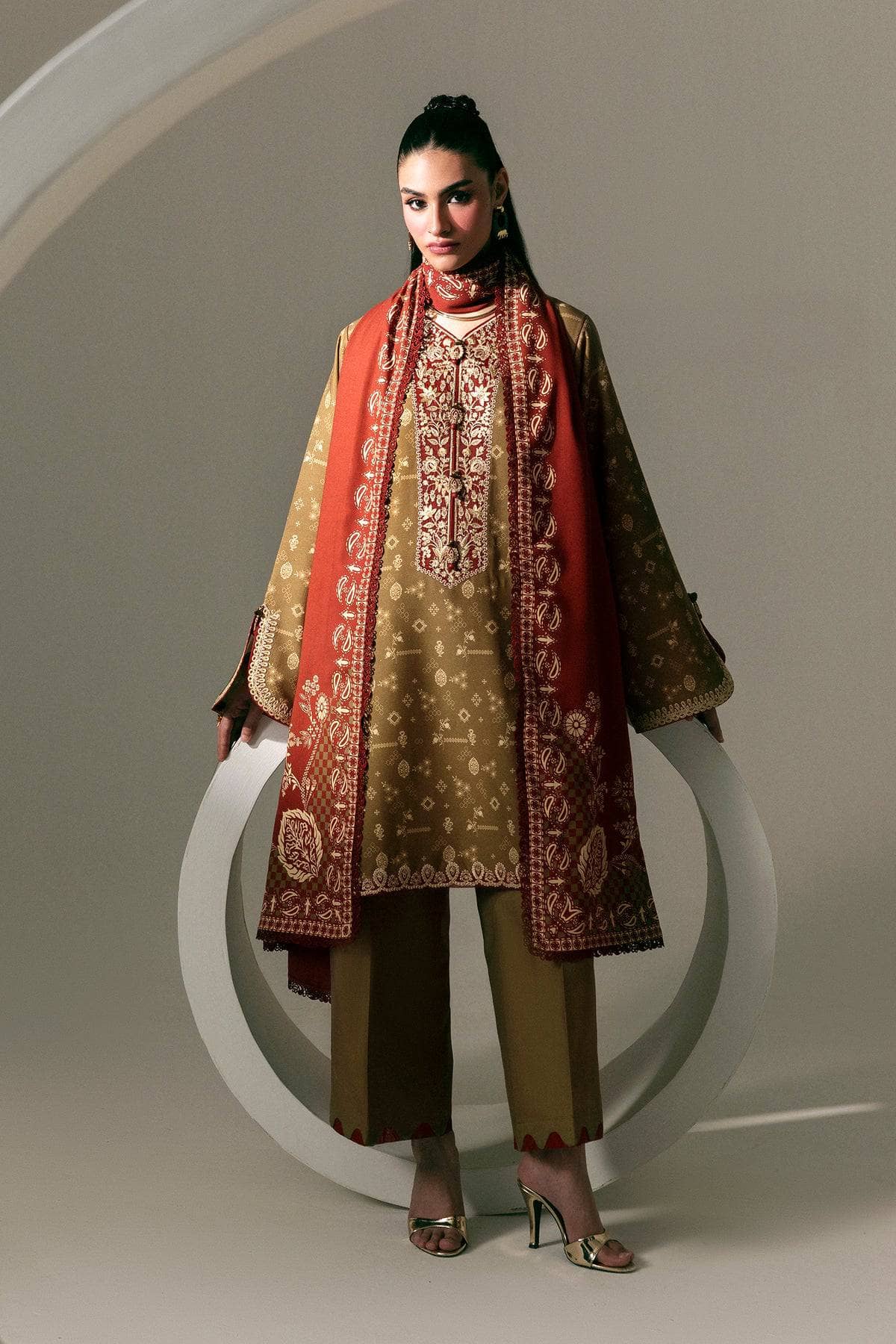 Qalamkar Q Print Winter 26/QPW-10 (B) Hafsa