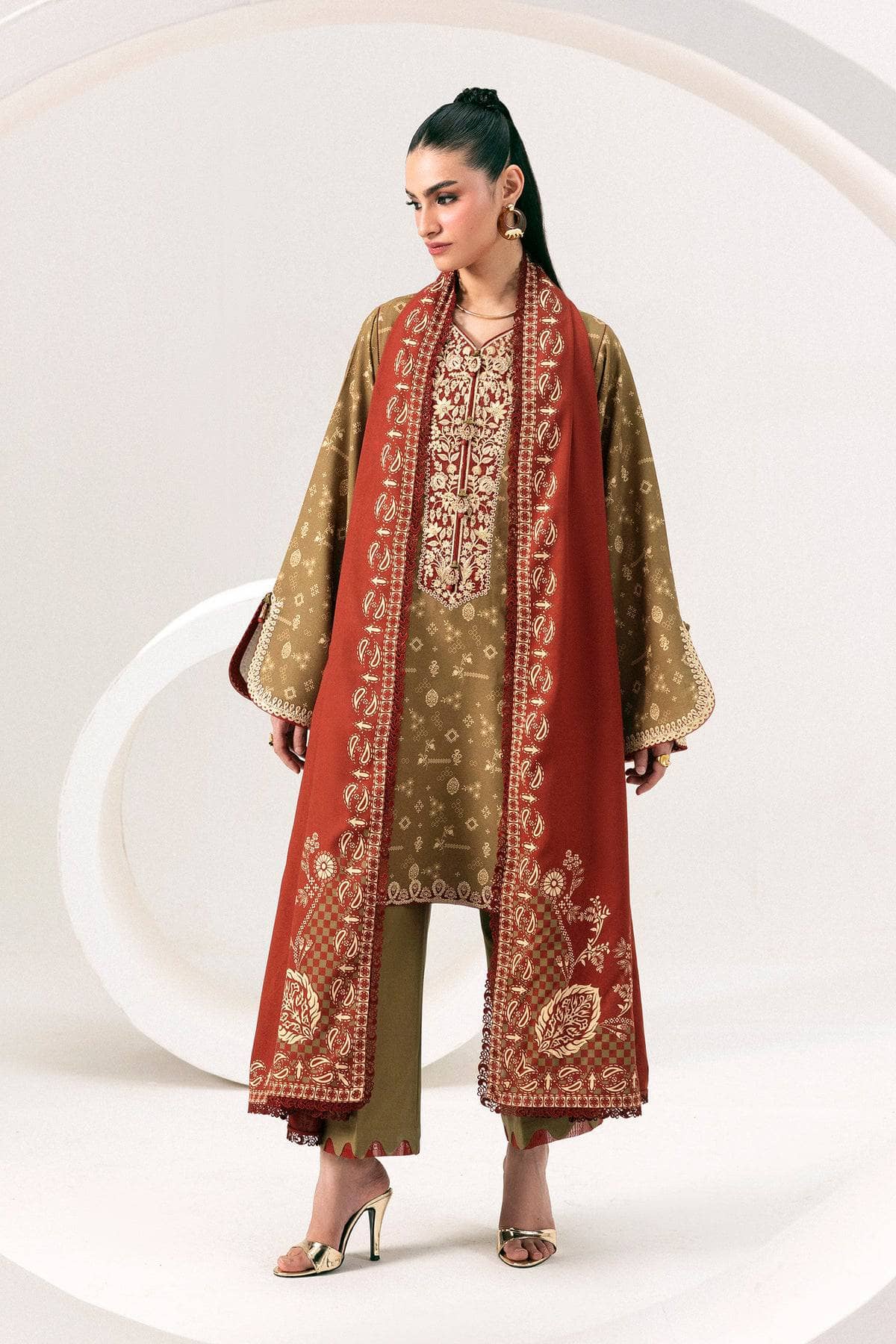 Qalamkar Q Print Winter 26/QPW-10 (B) Hafsa
