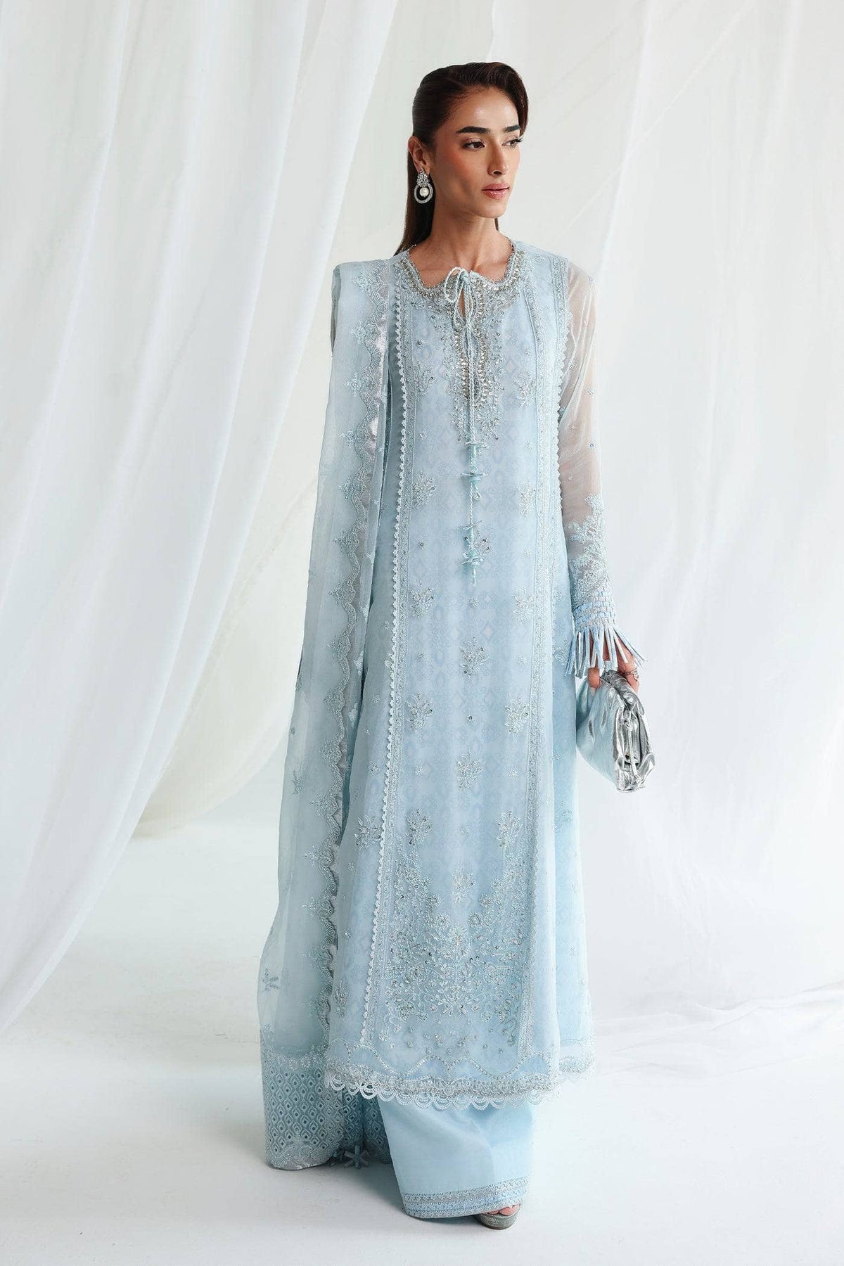 Hot🔥Seller/Qalamkar Chiffon Festive Formals 26/QCC-08 SONA