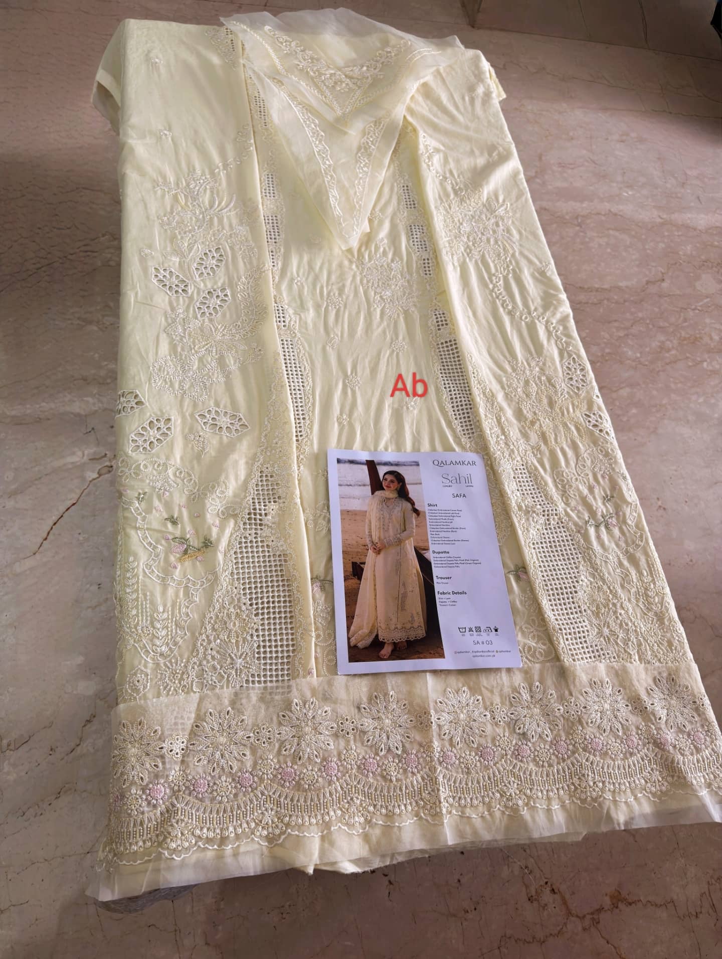 Open Pic/Qalamkar Sahil Luxury Lawn 26/SA-03 SAFA