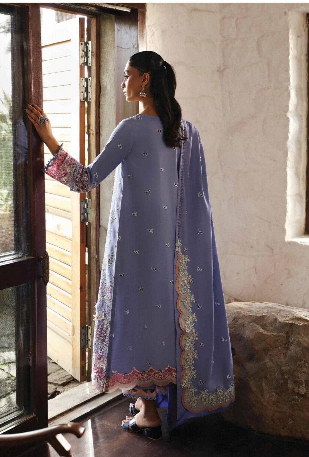Qalamkar Winter Pakistani Suits Qalamkar Q Line Linen 24/Lorna