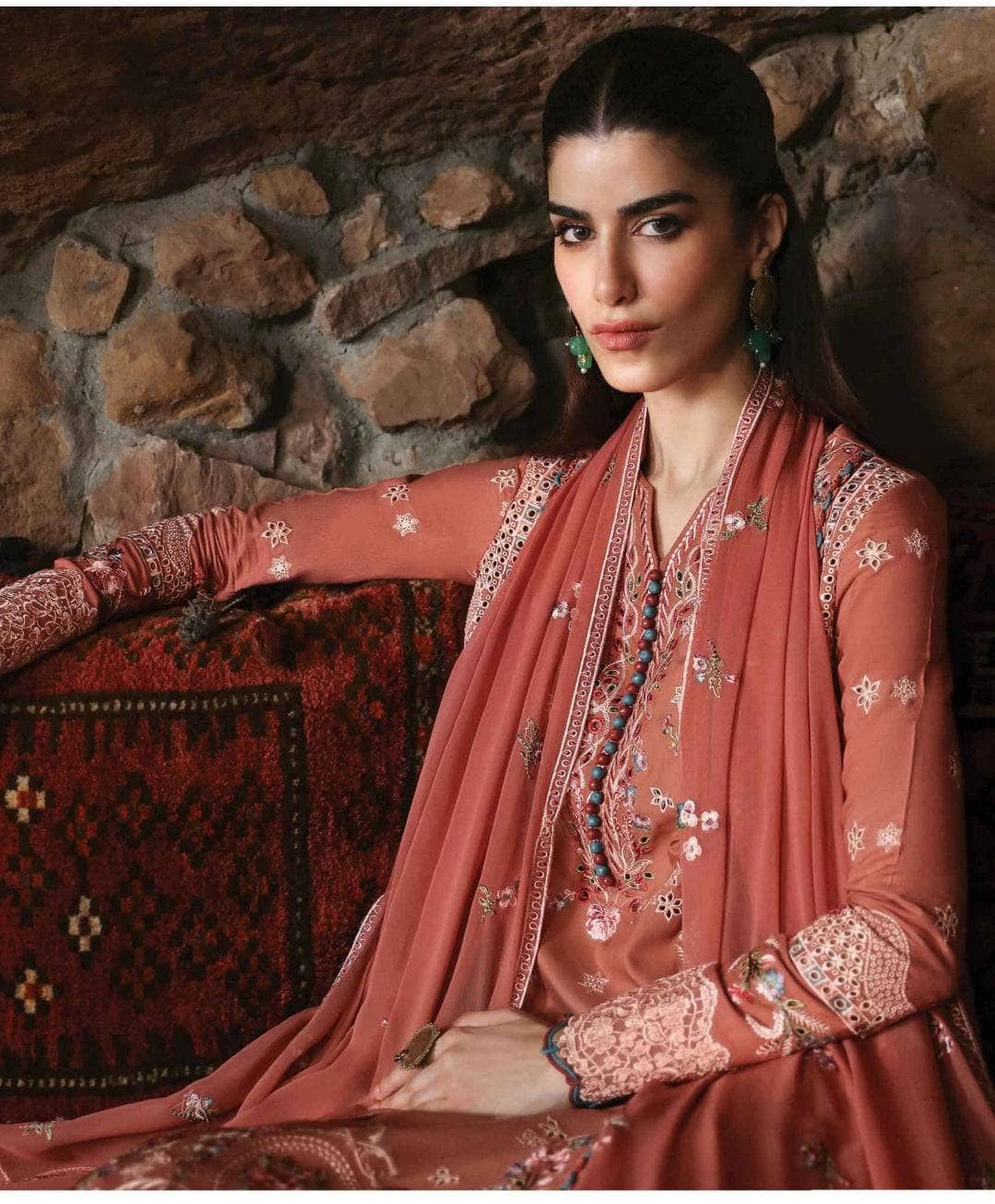 Qalamkar Winter Pakistani Suits Qalamkar Q Line Linen 24/Luan