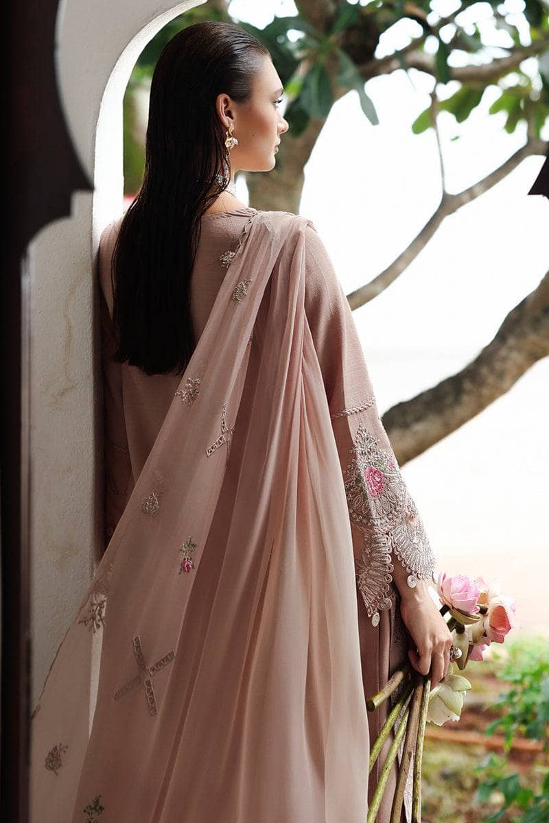 Qalamkar Winter Pakistani Suits Qalamkar Q Line Linen 25/Dusk/KL 14