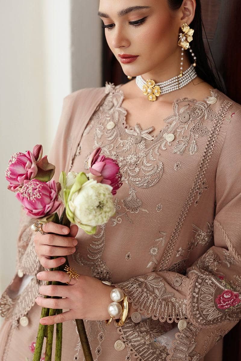 Qalamkar Winter Pakistani Suits Qalamkar Q Line Linen 25/Dusk/KL 14