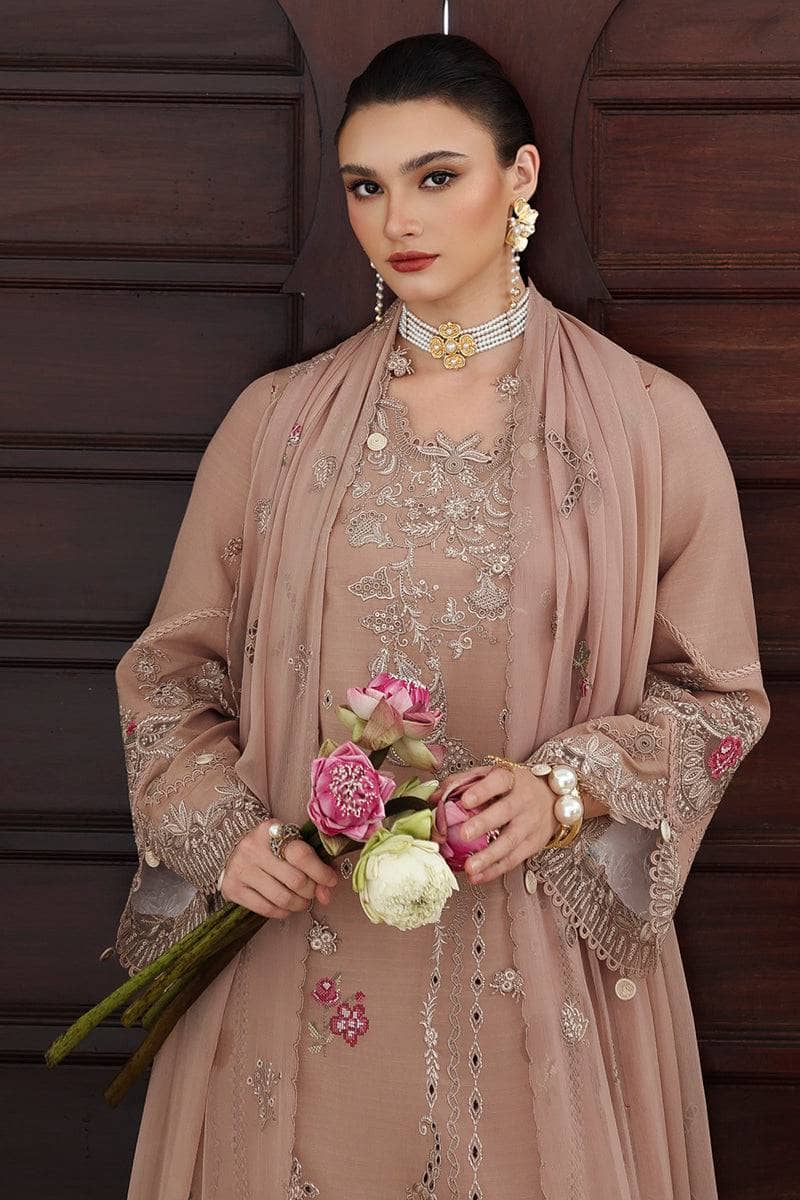 Qalamkar Winter Pakistani Suits Qalamkar Q Line Linen 25/Dusk/KL 14