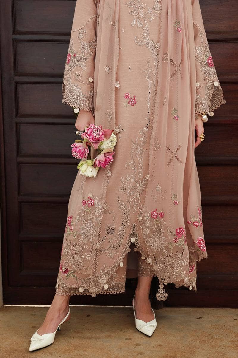 Qalamkar Winter Pakistani Suits Qalamkar Q Line Linen 25/Dusk/KL 14