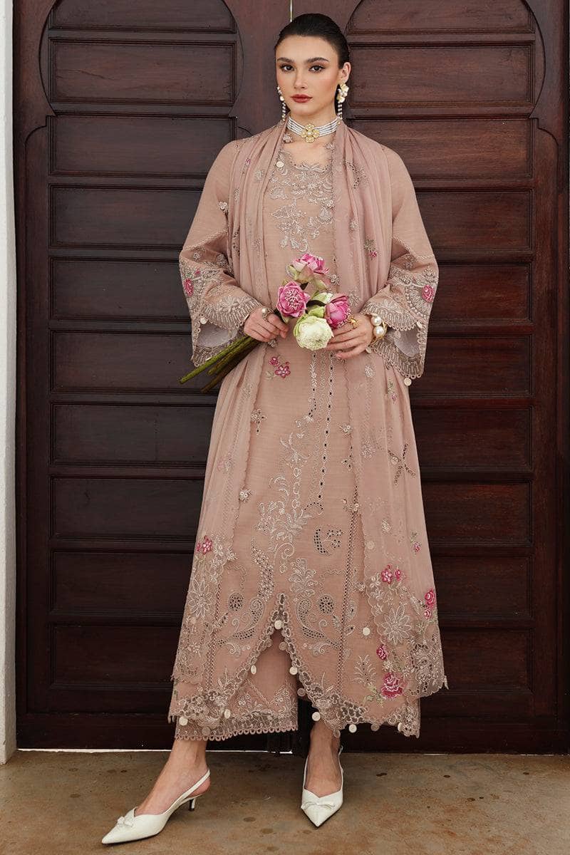 Qalamkar Winter Pakistani Suits Qalamkar Q Line Linen 25/Dusk/KL 14
