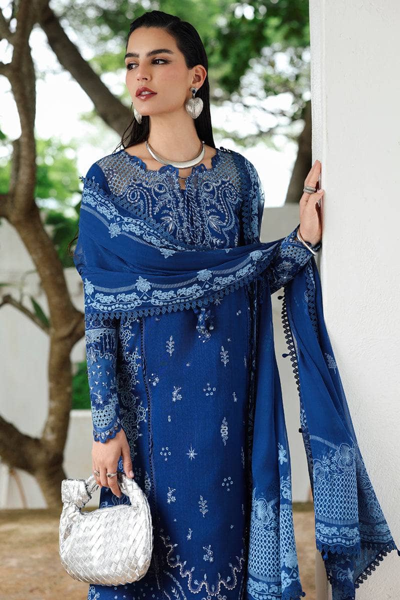 Qalamkar Winter Pakistani Suits Qalamkar Q Line Linen 25/Eclipse/KL 03