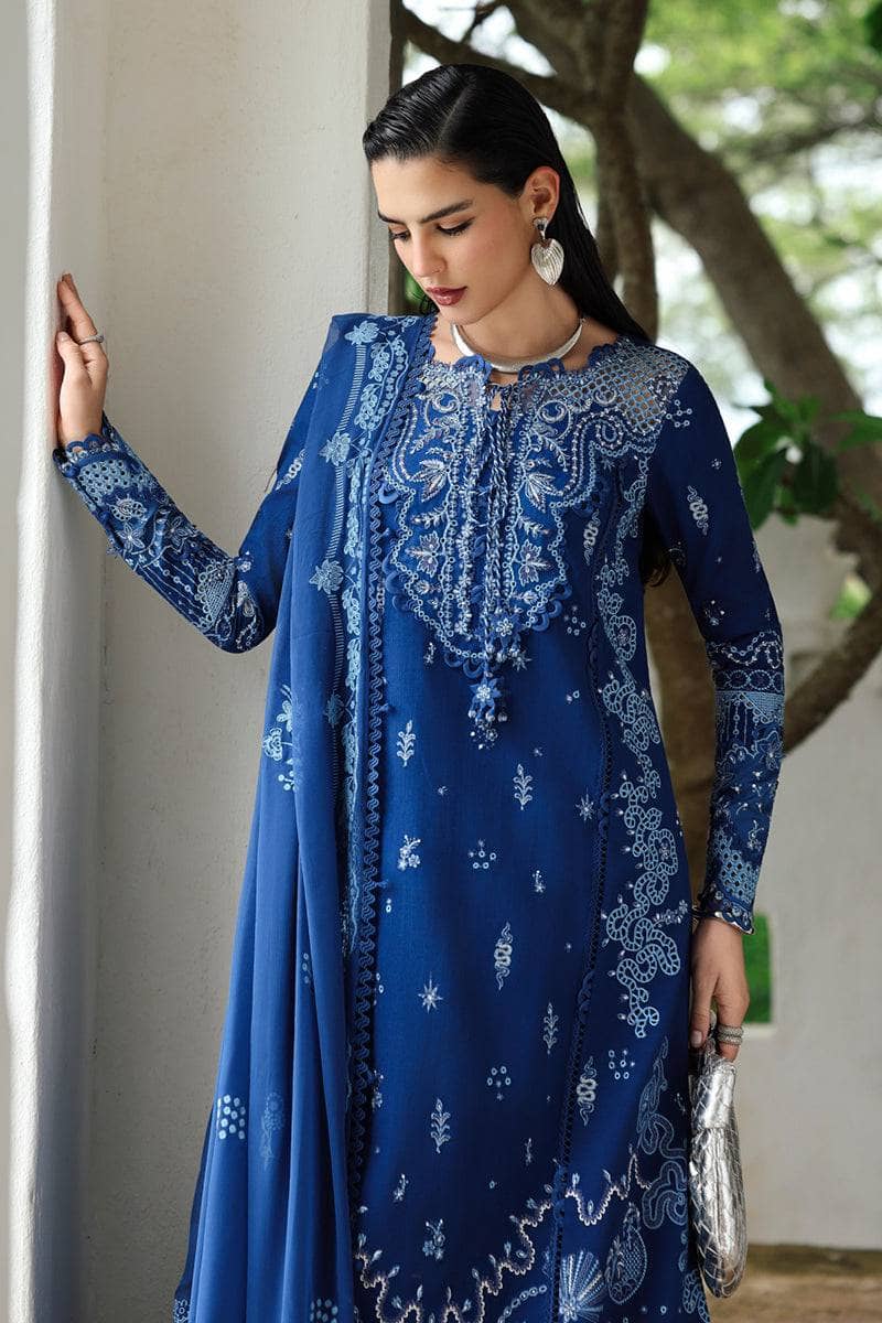 Qalamkar Winter Pakistani Suits Qalamkar Q Line Linen 25/Eclipse/KL 03