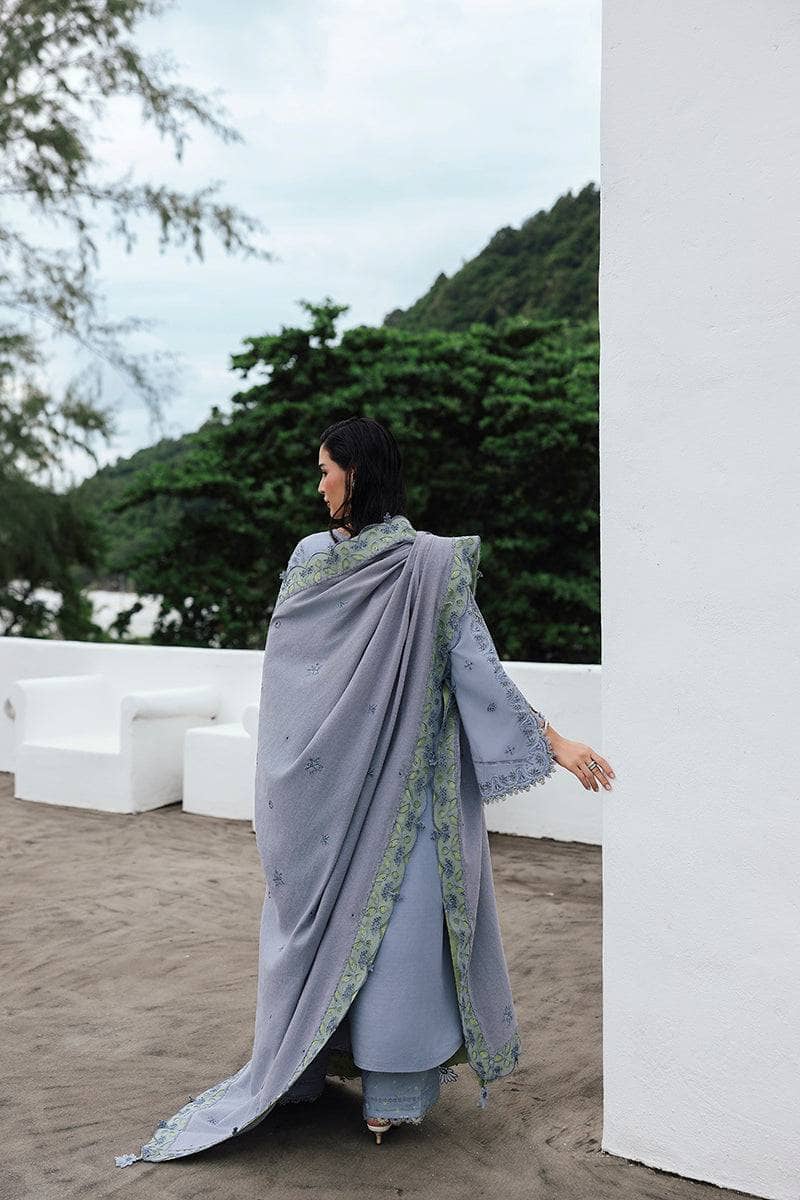Qalamkar Winter Pakistani Suits Qalamkar Q Line Linen 25/Saahil/KL 13