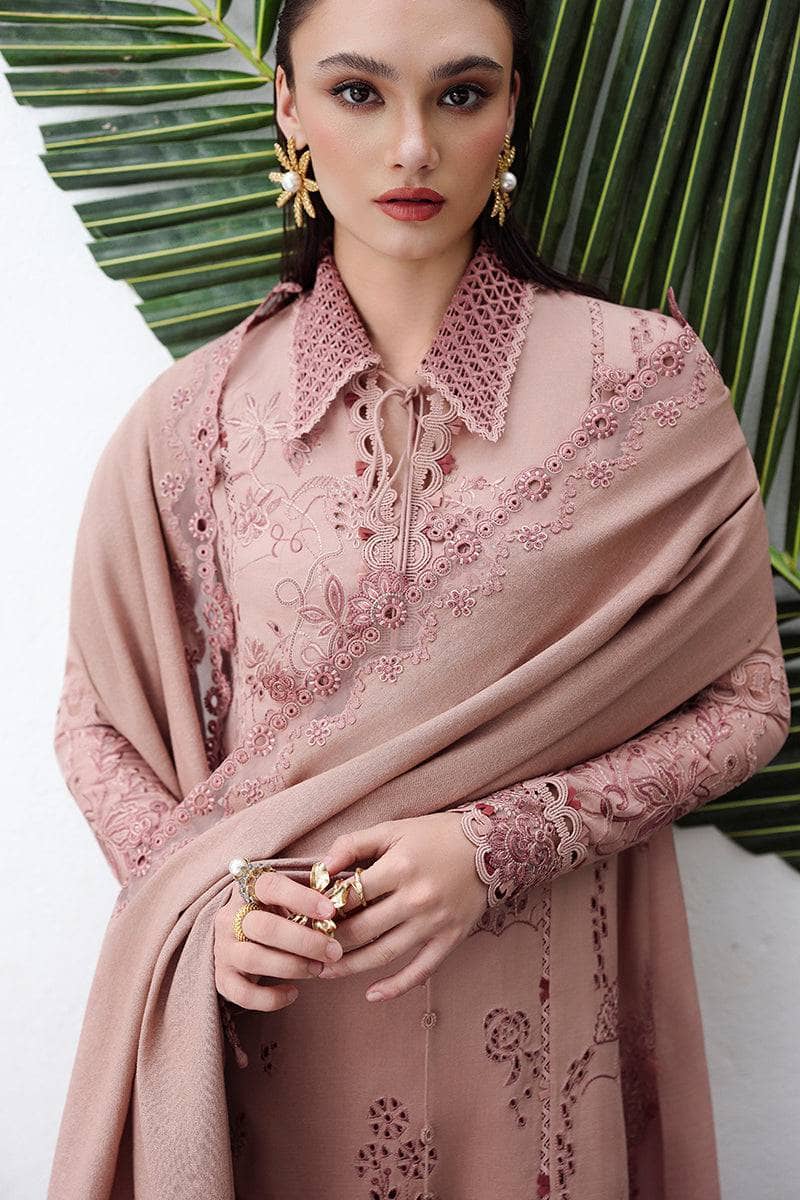 Qalamkar Winter Pakistani Suits Qalamkar Q Line Linen 25/Veil/KL 08