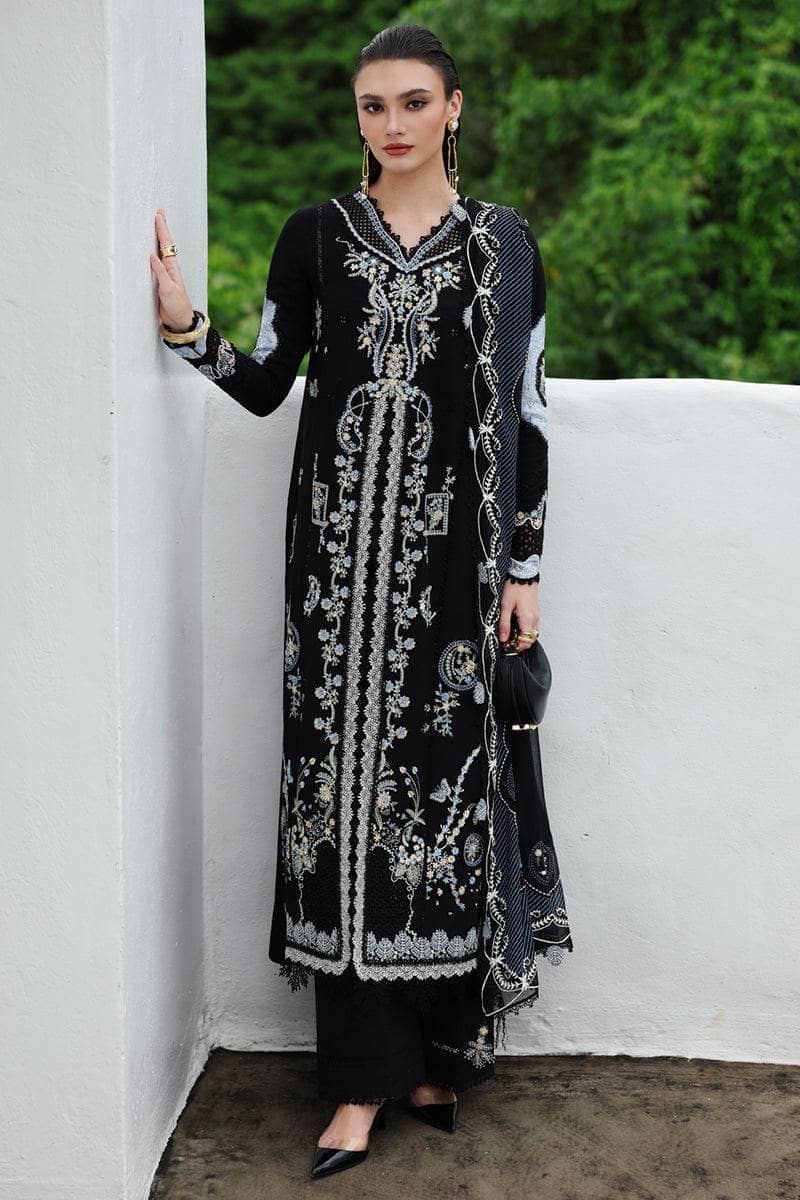 Qalamkar Winter Pakistani Suits Qalamkar Q Line Linen 25/Zyra/KL 09
