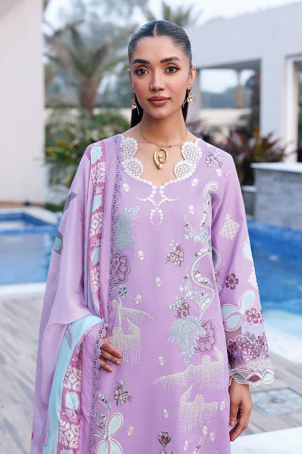 Ramsha Andaz Lawn 26/Z1407/Silk Dupatta