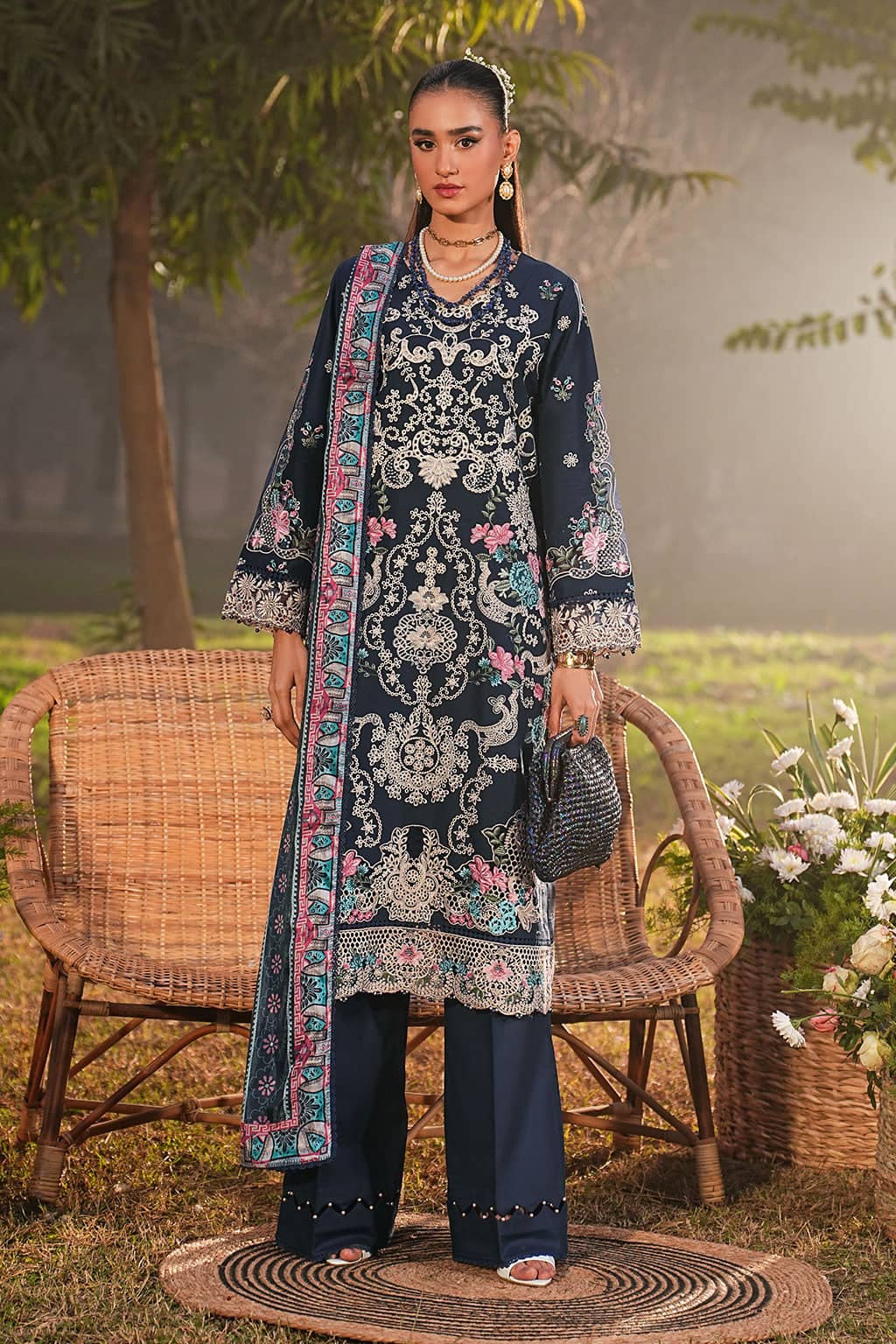 Ramsha Ghazal Lawn 26/G 606/Silk Dupatta