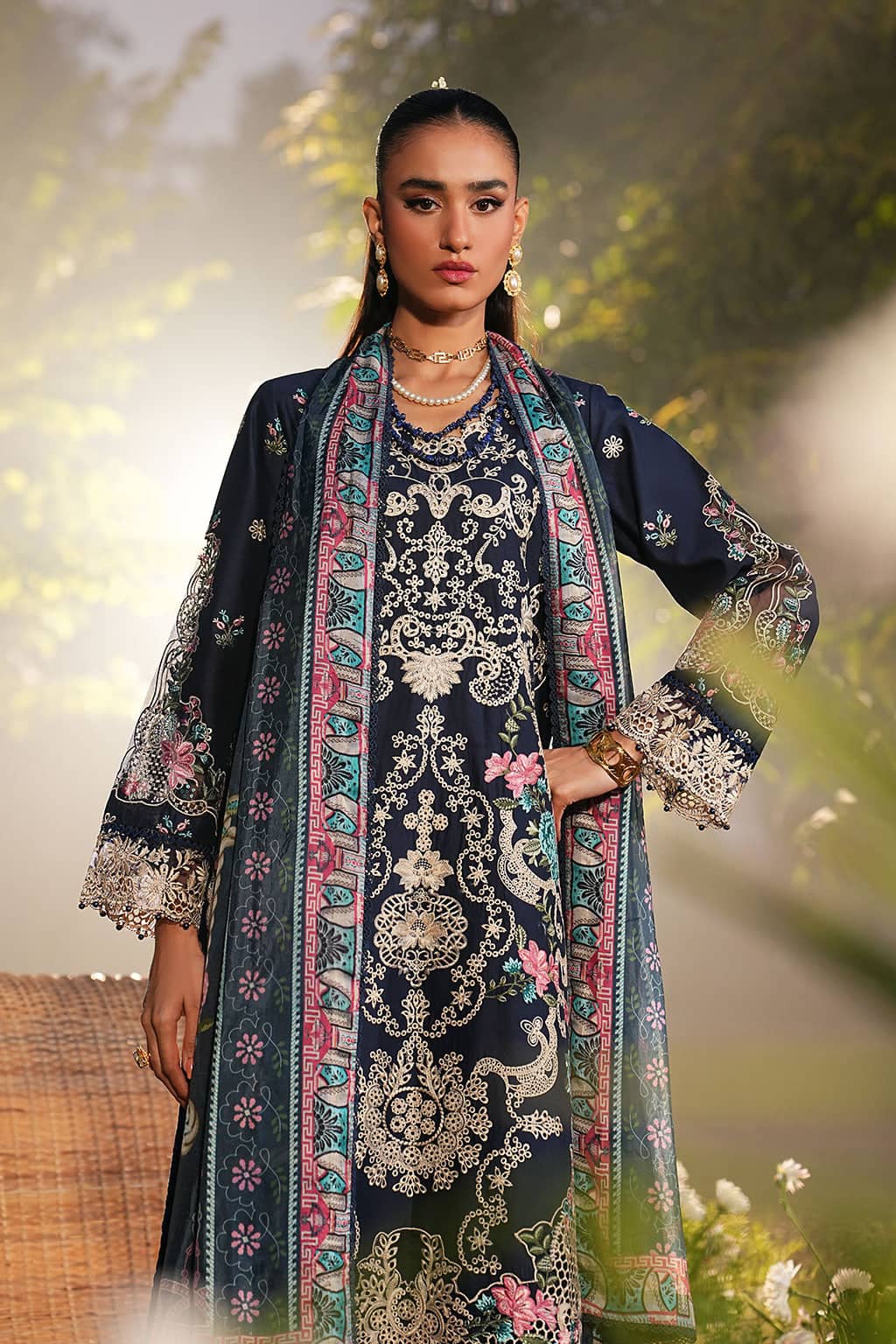 Ramsha Ghazal Lawn 26/G 606/Silk Dupatta