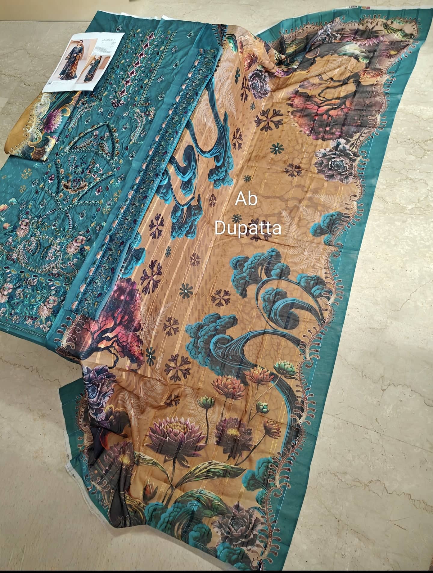 Open Pic/Mashaal Lawn by Ramsha Vol 15/Munark Dupatta L-1511