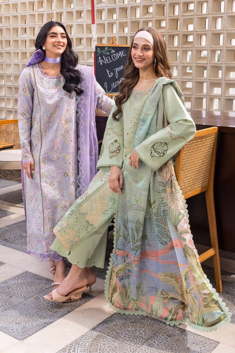 Rang Rasiya Carnation Lawn 25/Vol 2/D 11/Lily/Lilac/Karandi Dupatta