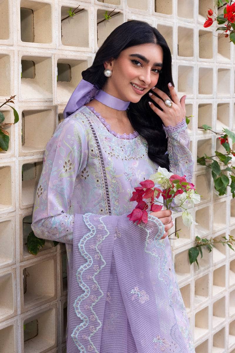 Rang Rasiya Carnation Lawn 25/Vol 2/D 11/Lily/Lilac/Karandi Dupatta