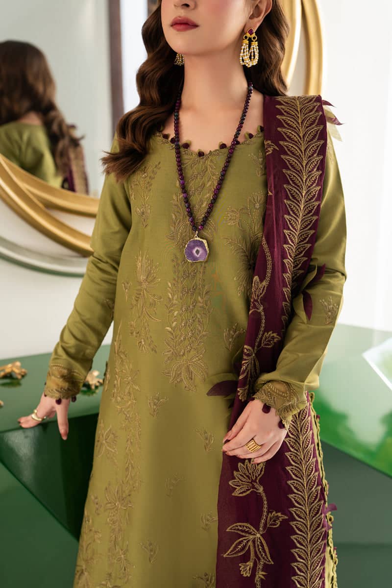 Rang Rasiya Carnation Lawn 26/Irha/Olive/Cotton Net Dupatta