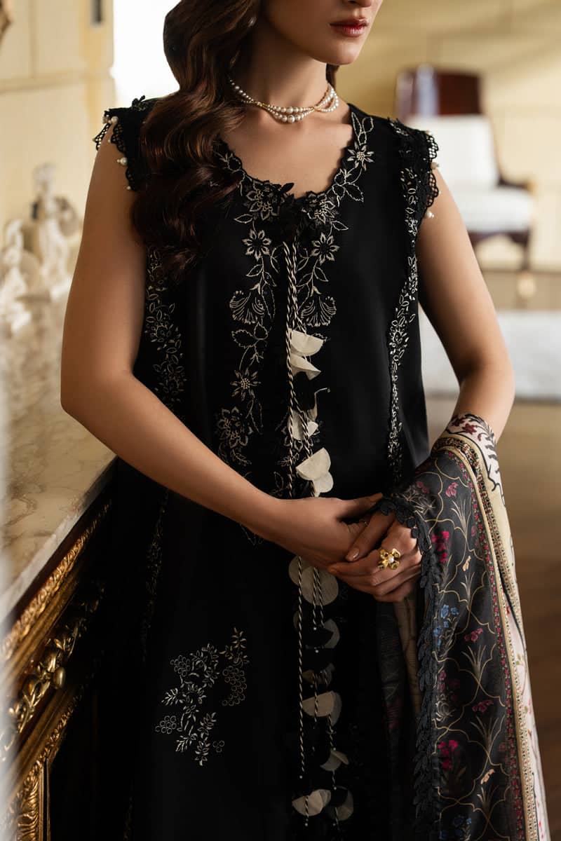 Rang Rasiya Carnation Lawn 26/Leah/Midnight Black/Silk Dupatta