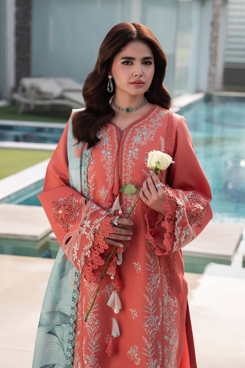 Rang Rasiya Carnation Lawn 26/Leeza/Cora Rose/Silk Dupatta