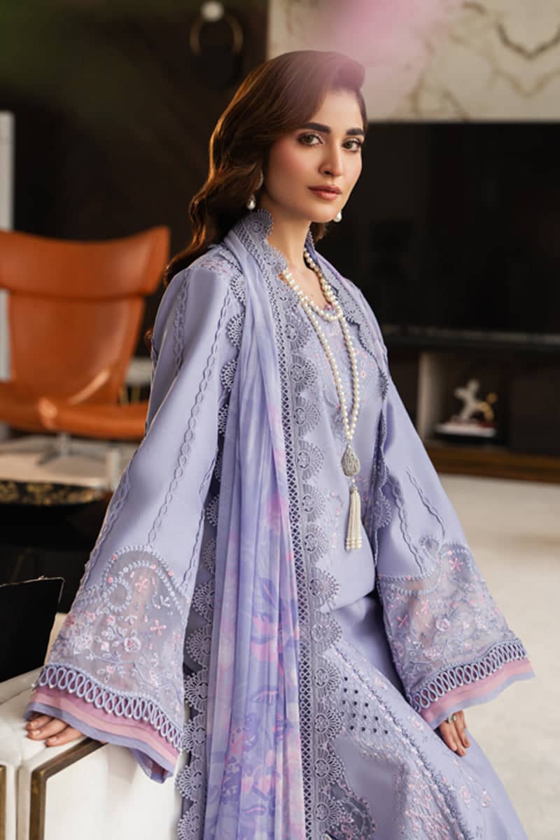Rang Rasiya Carnation Lawn 26/Mila/Voilet/Chiffon Dupatta