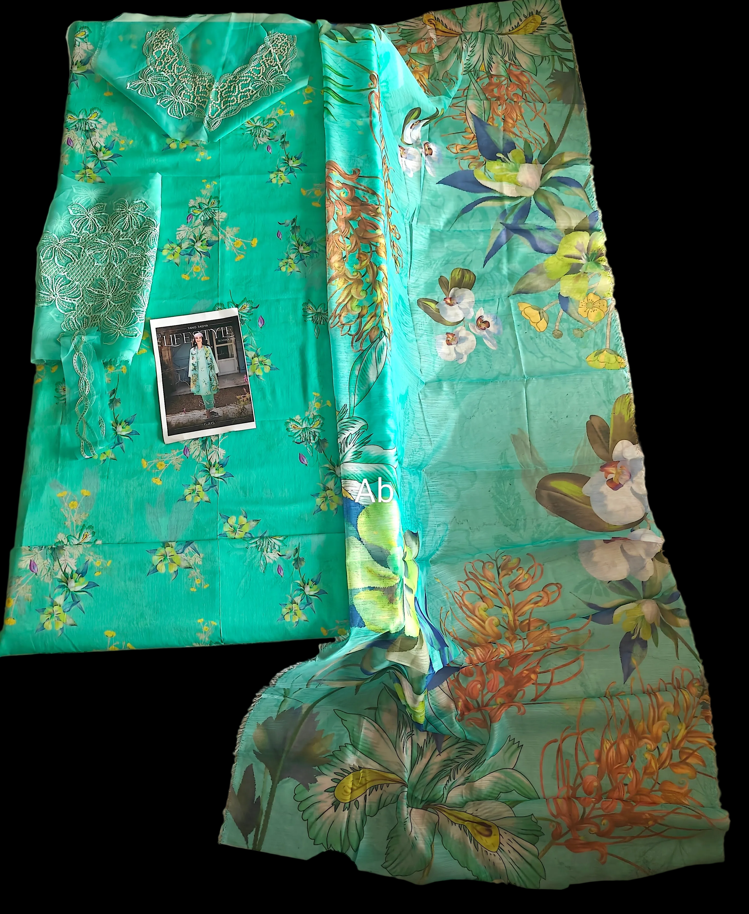 Open Pic/Rang Rasiya Lifestyle 26/Sage/Sea Foam