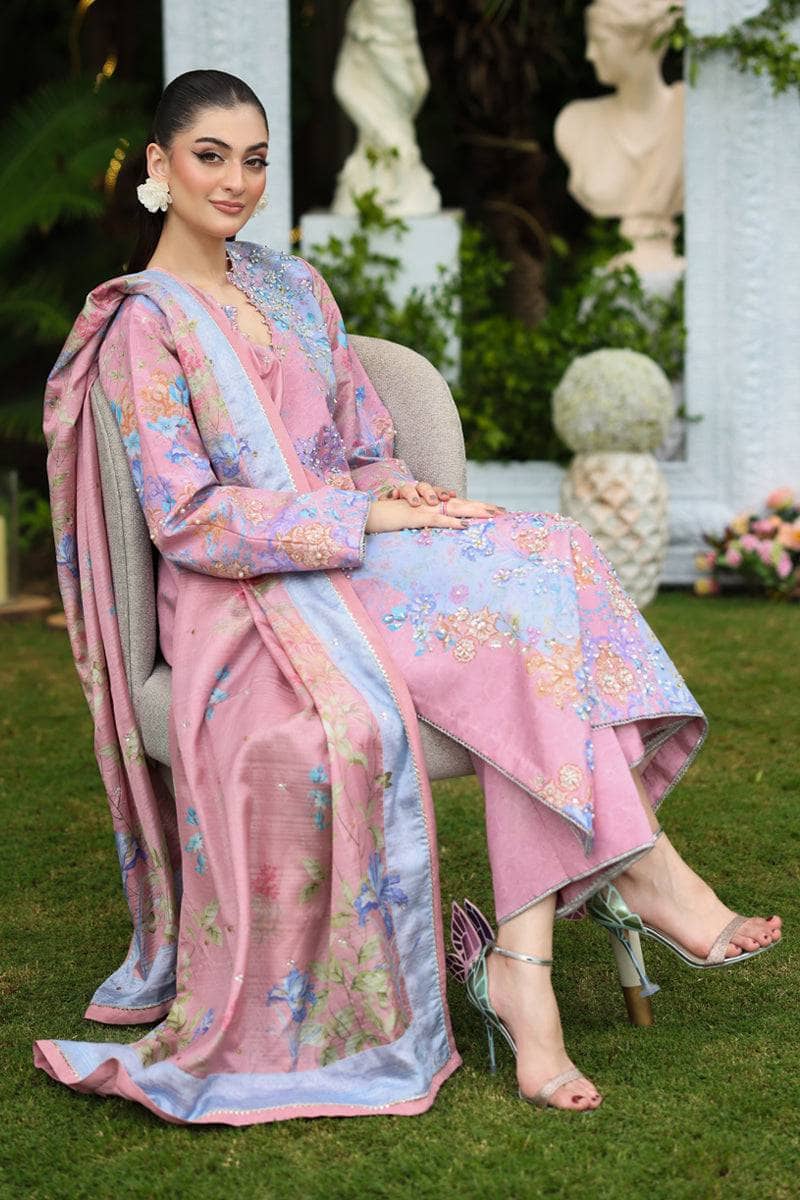 Rang Rasiya Luxe Silk/Hand Work/Malisa/Flamingo