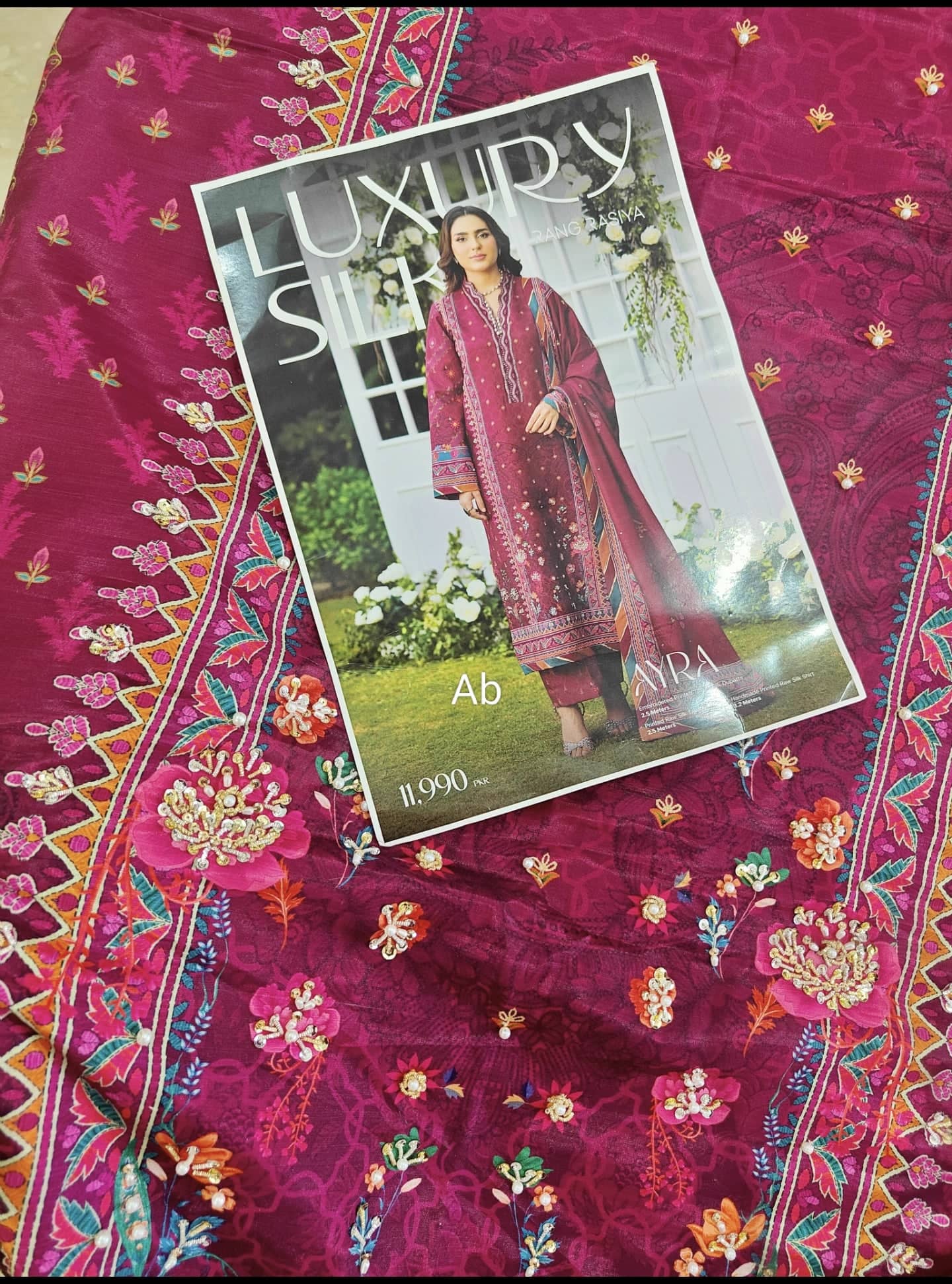 Rang Rasiya open pics Open Pic/Rang Rasiya Luxe Silk/Hand Work/Ayra/Deep Fuchsia