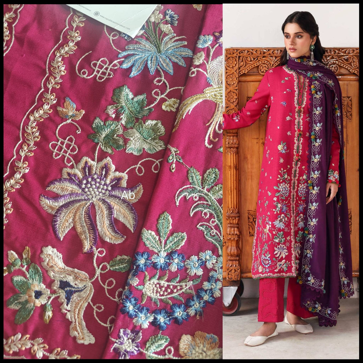 Open Pic/Republic Womens Wear Amaris/Winter/Elaria/Multi/Khaddar