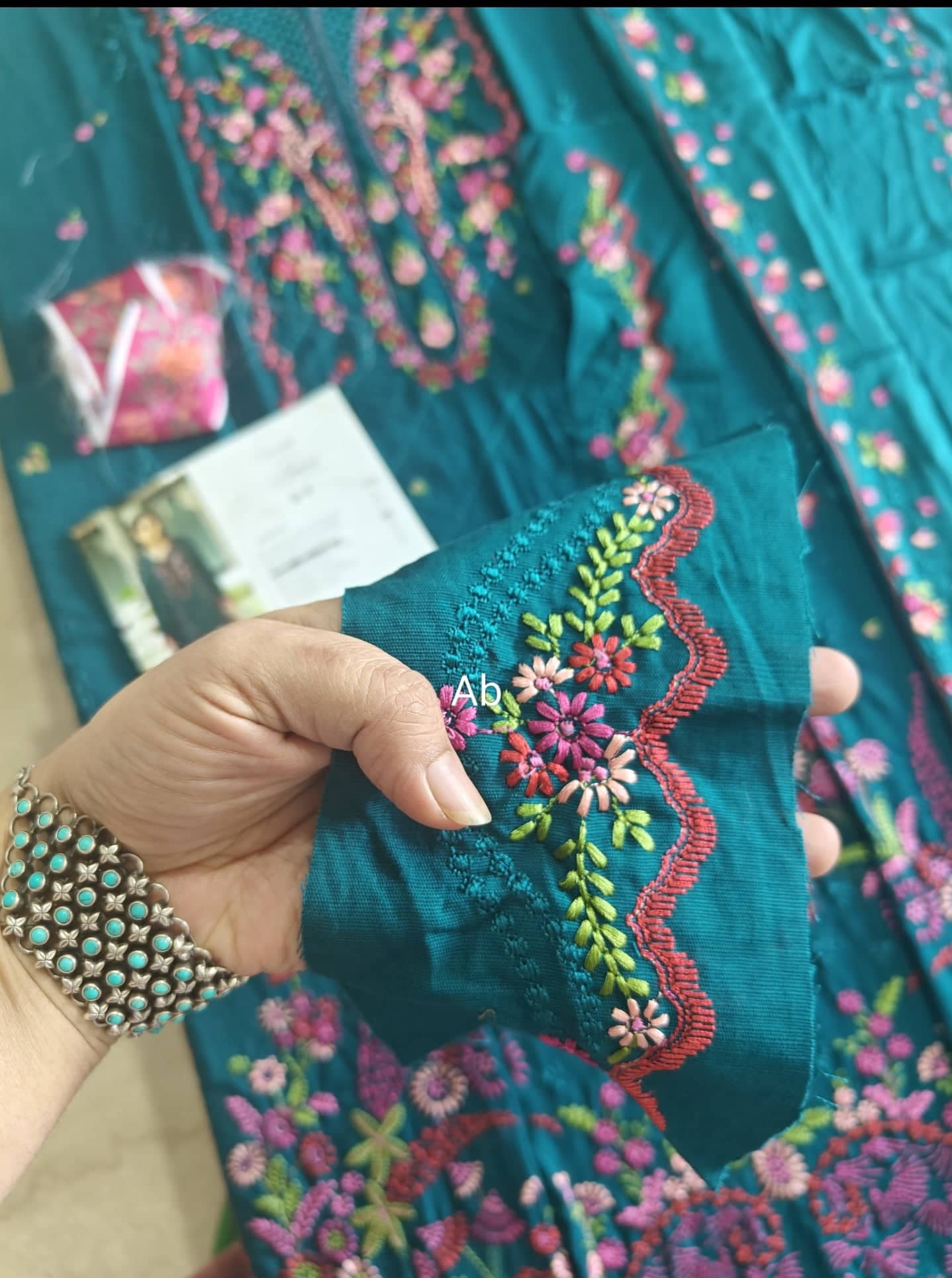 Open Pic/Republic Womens Wear Amaris/Winter/Teal/Khaddar