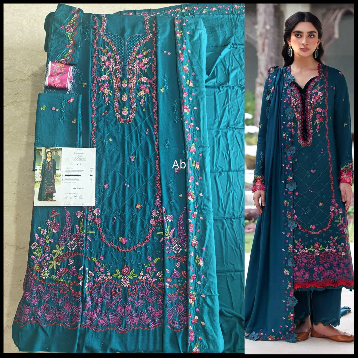 Open Pic/Republic Womens Wear Amaris/Winter/Teal/Khaddar