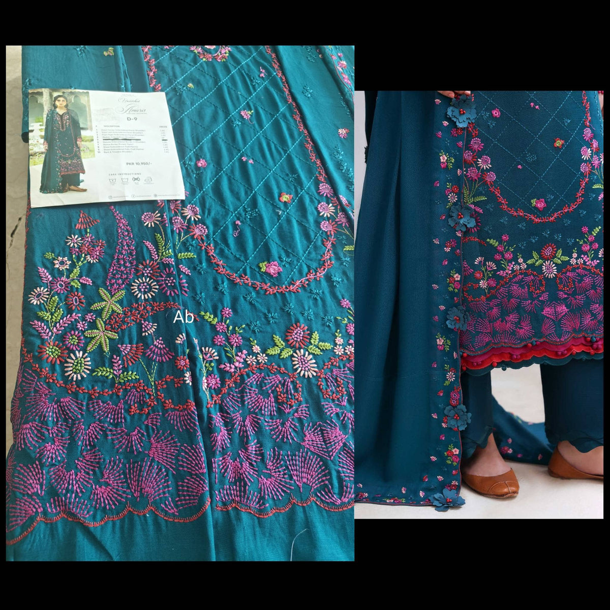 Open Pic/Republic Womens Wear Amaris/Winter/Teal/Khaddar