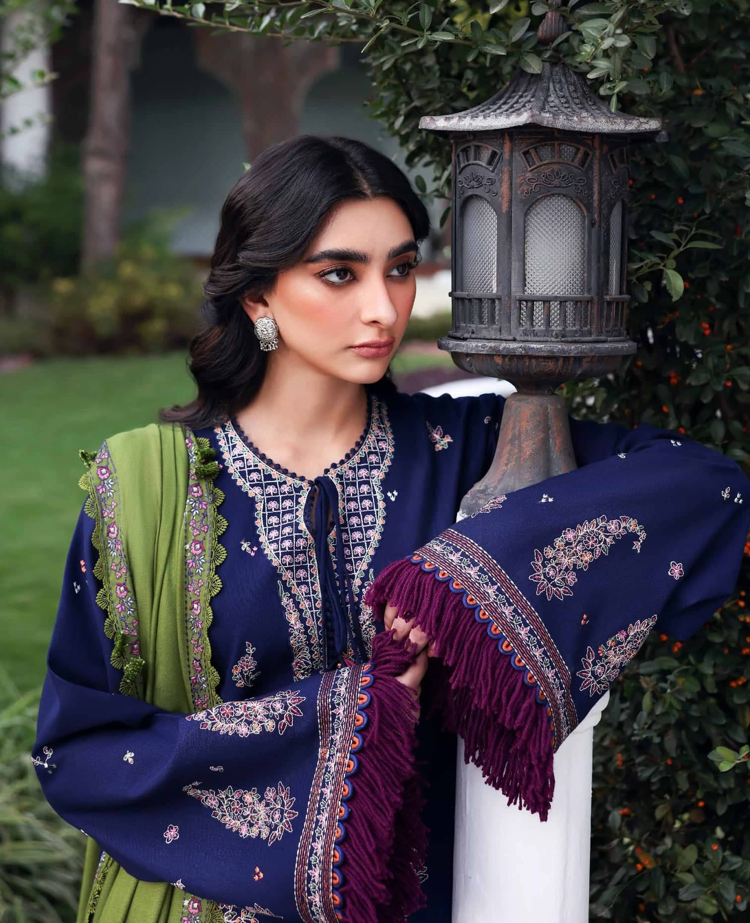 Republic Womens wear Winter Pakistani Suit Republic Womens Wear Amaris/Winter/Azura/Deep Blue/Khaddar