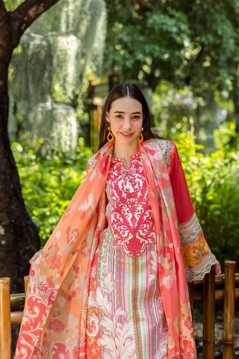 Roheenaz Ethereal Blooms/Roselle/Silk Dupatta
