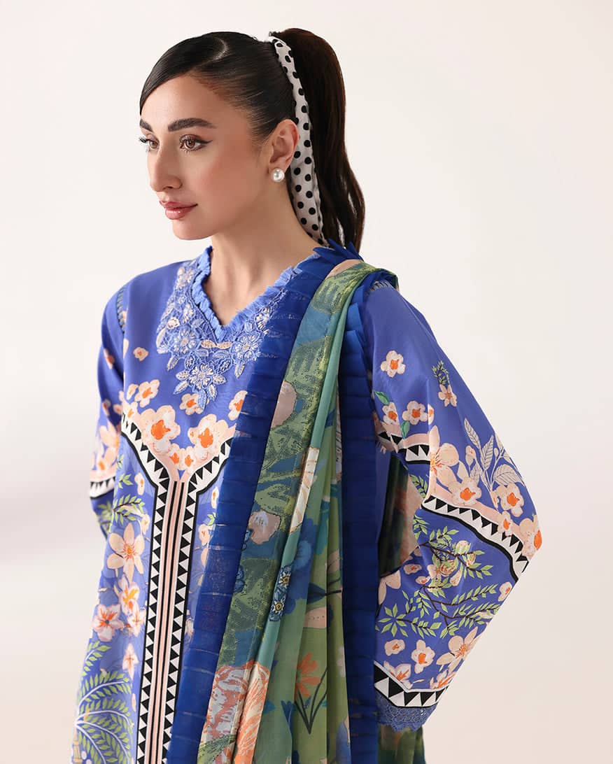 Roheenaz Rosette Lawn/Breeze Of Dawn/Silk Dupatta