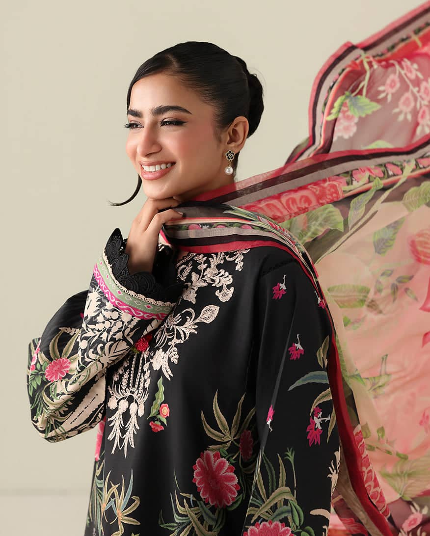 Roheenaz Rosette Lawn/Radiant Noon/Chiffon Dupatta