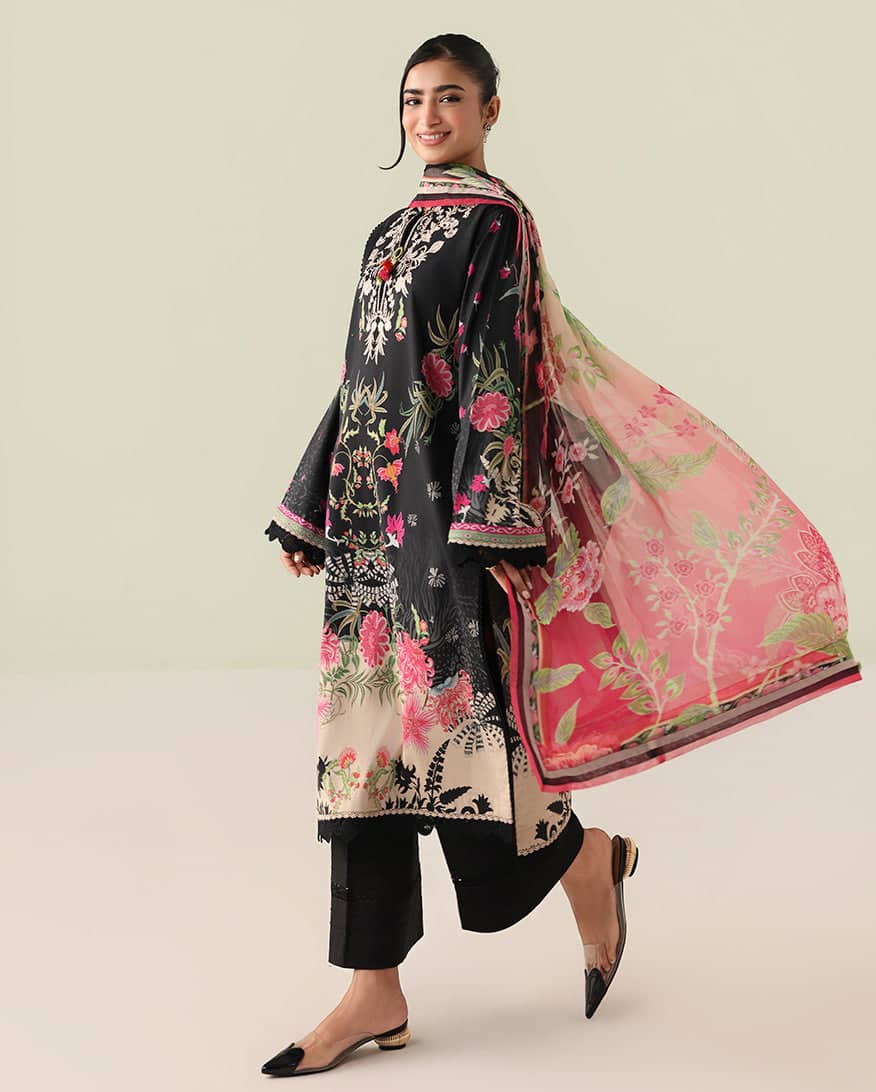 Roheenaz Rosette Lawn/Radiant Noon/Chiffon Dupatta