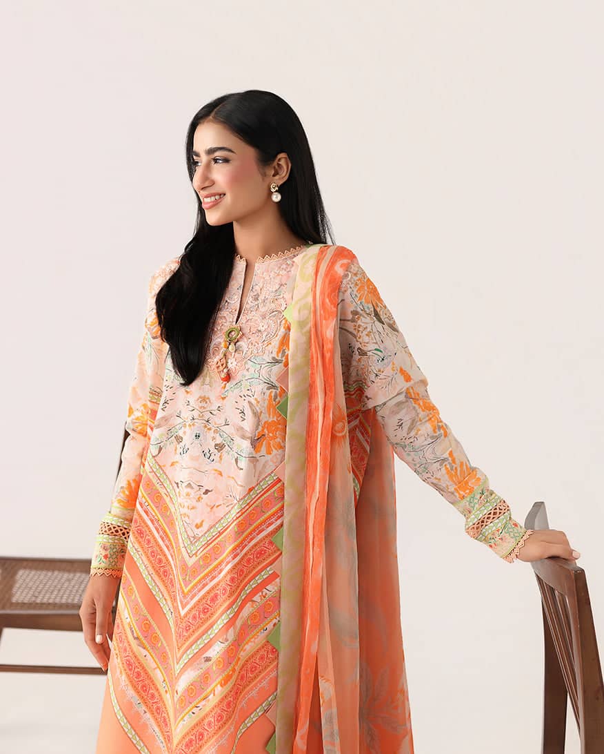Roheenaz Rosette Lawn/Whispering Wind/Chiffon Dupatta