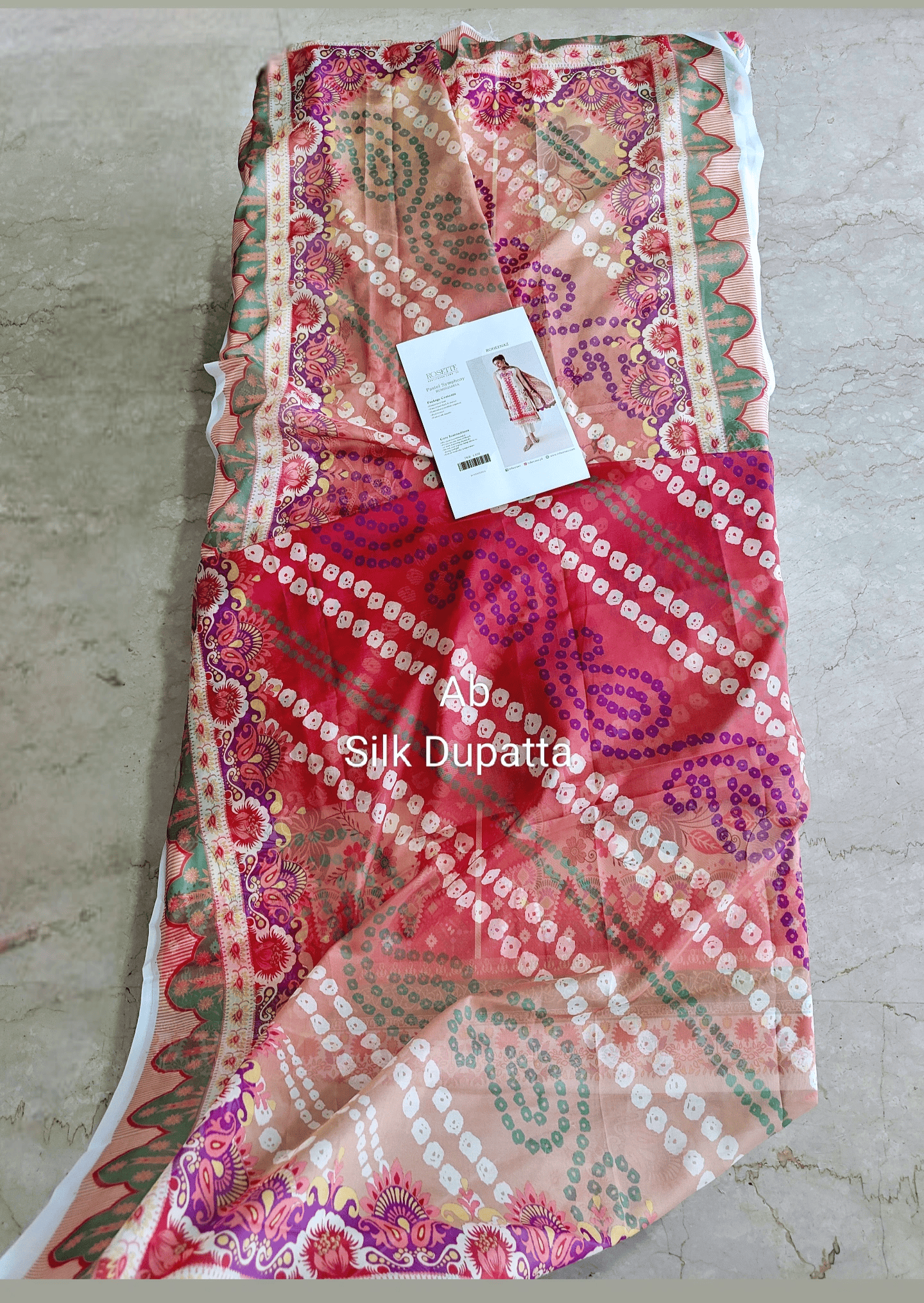 Open Pic/Roheenaz Rosette Lawn/Pastel Symphony/Silk DupattaDew/Chiffon Dupatta