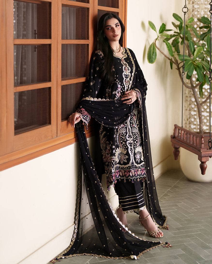 Roheenaz Mah E Noor Silk/Chandni/Black