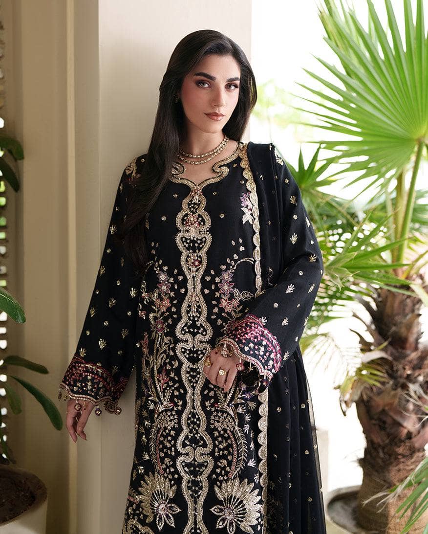 Roheenaz Mah E Noor Silk/Chandni/Black