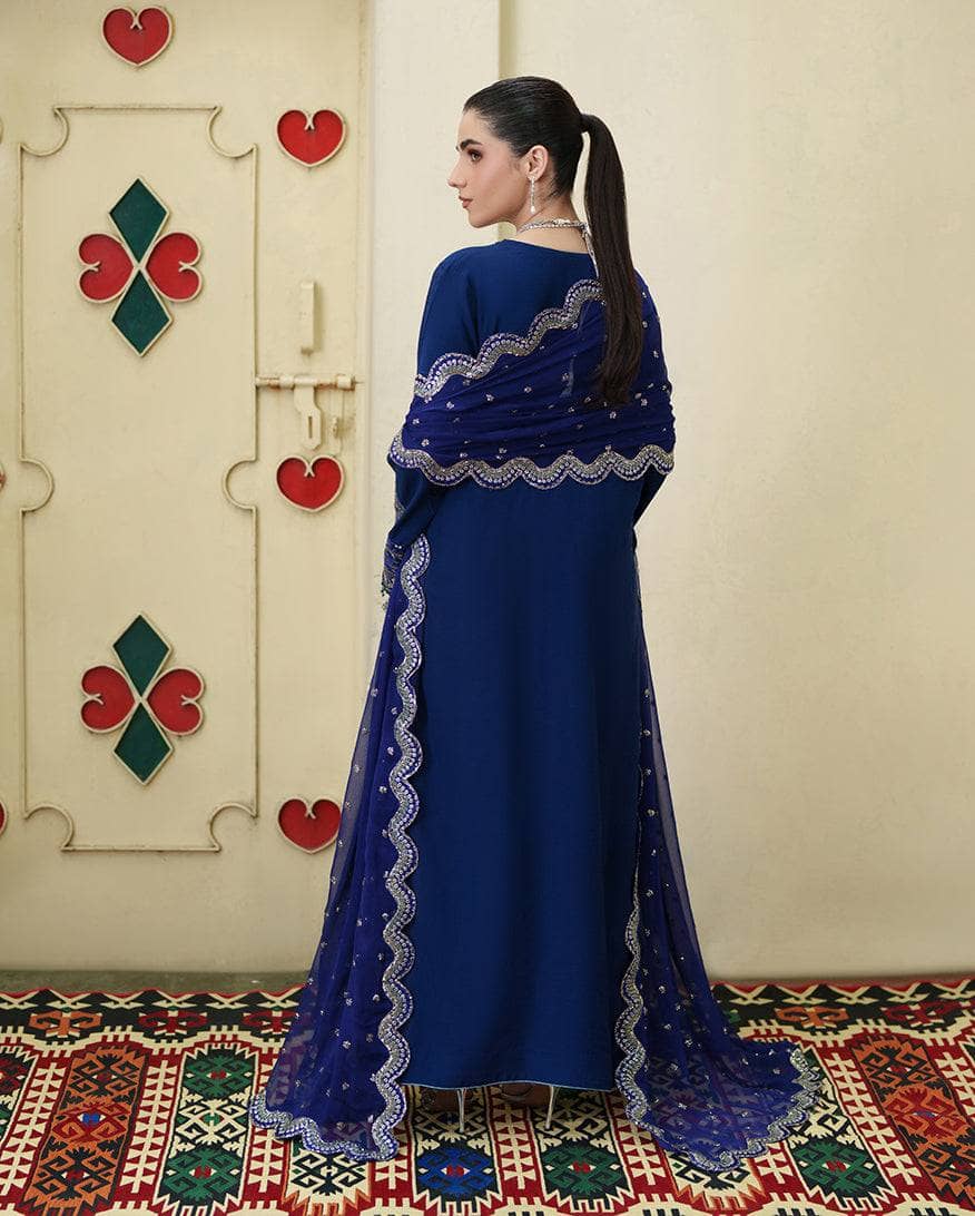 Roheenaz Mah E Noor Silk/Husn Ara/Electric Blue