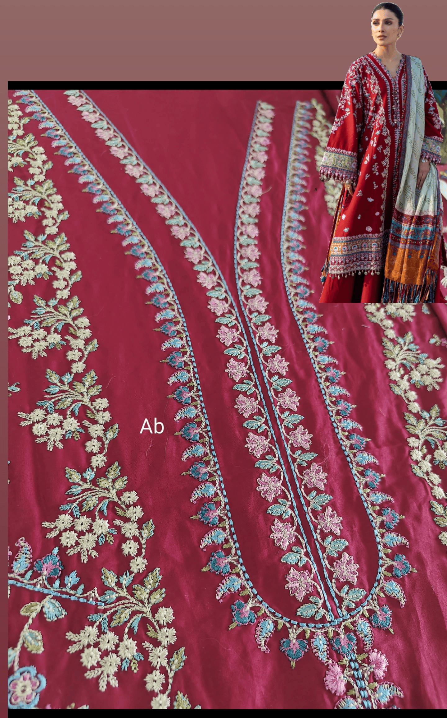 Open Pic/Sale‼️Sadaf Fawad Khan Siraa Lawn 26/Aatish