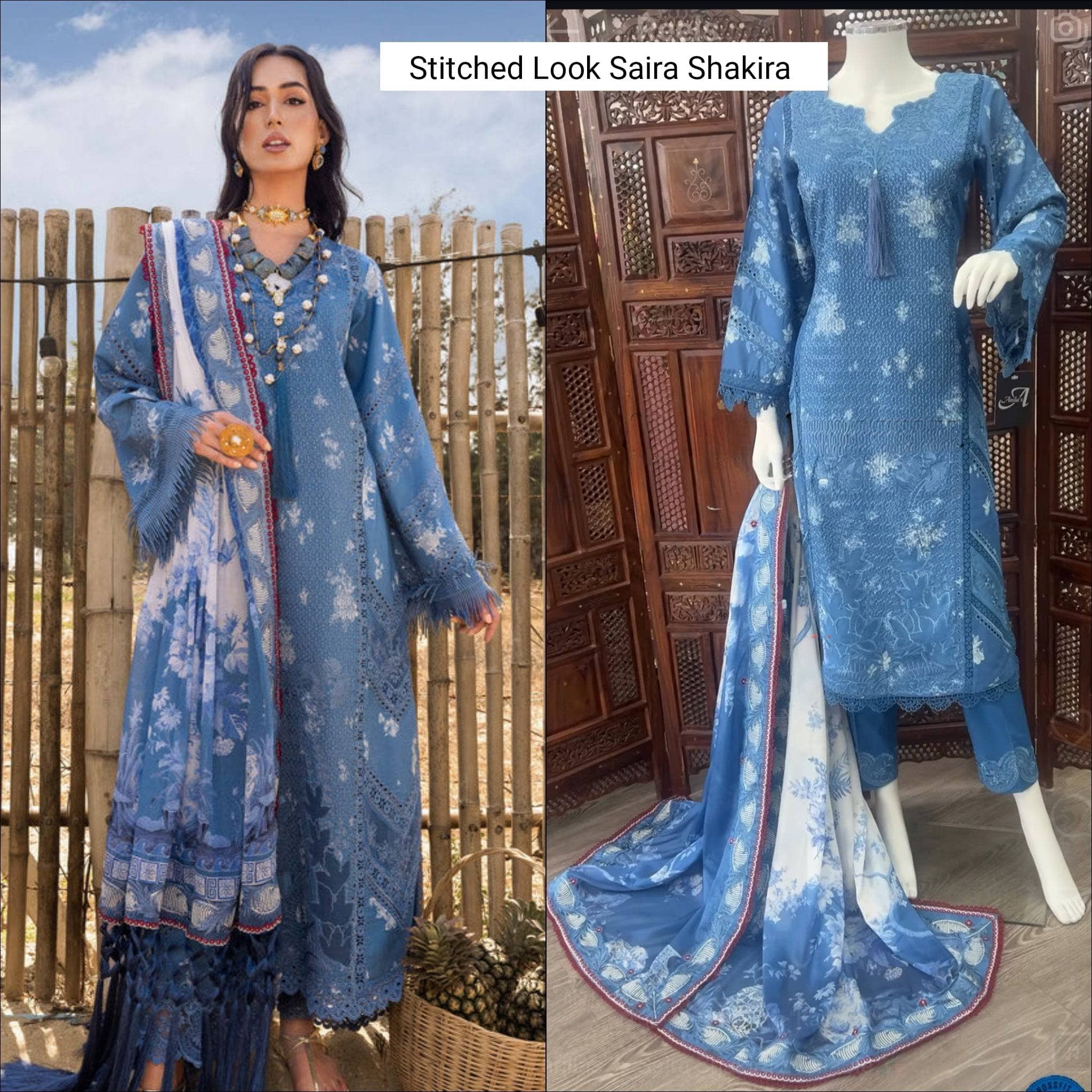 Stitched Look of Unstitched Saira Shakira Lawn 25/Cecil A/Size - XL L M S