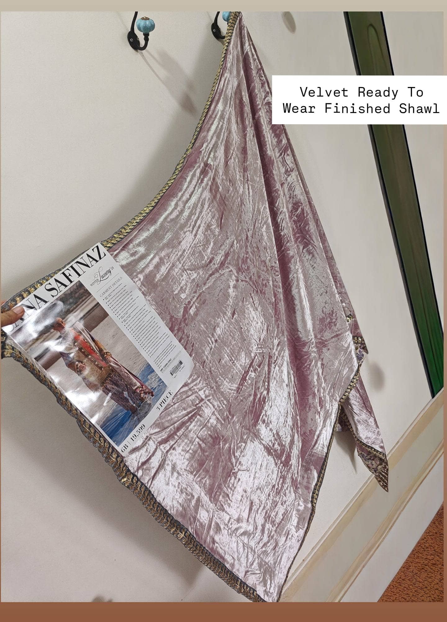 Semi Stitched/Sana Safinaz Winter/Velvet Shawl/6 B