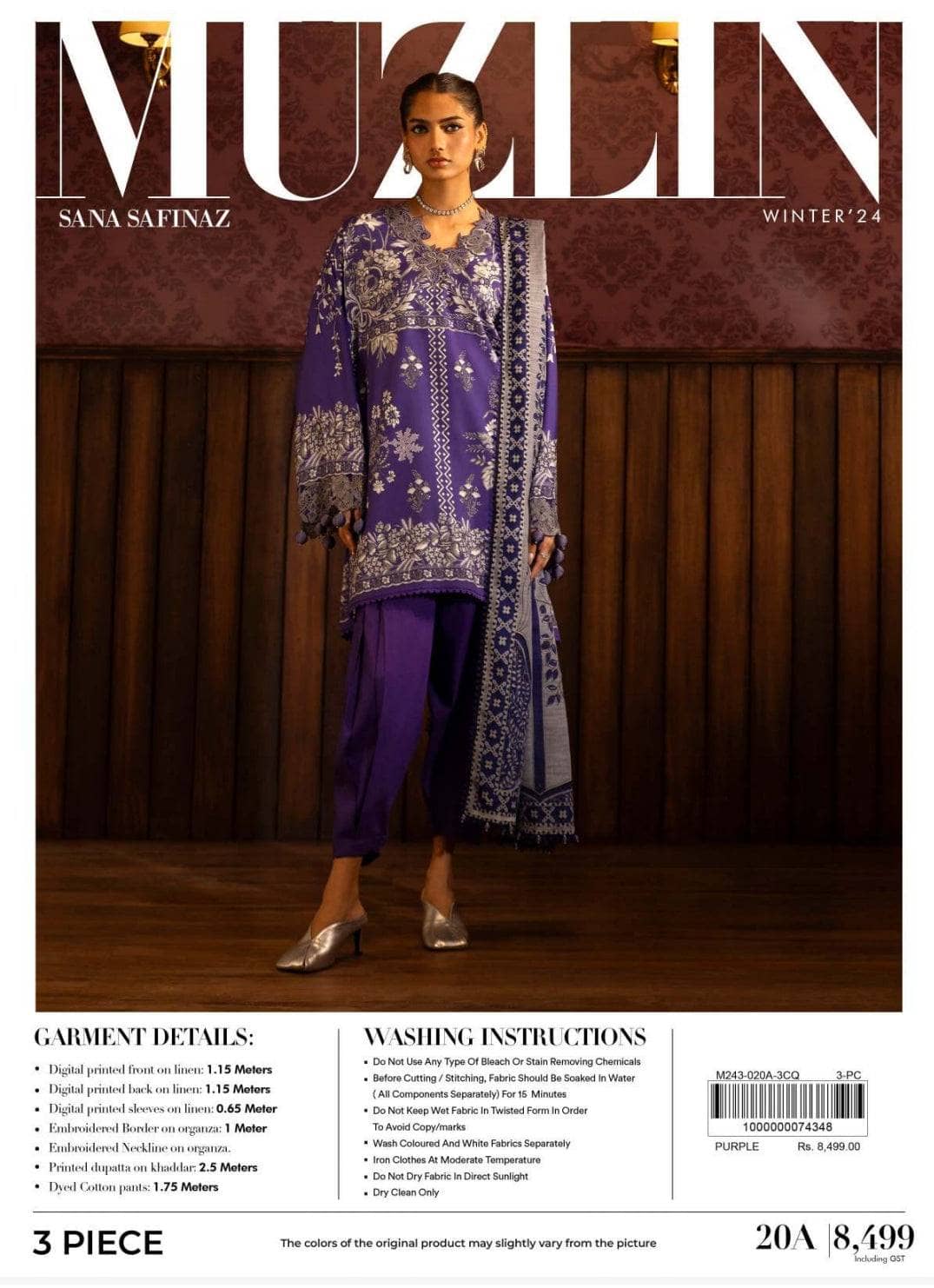 Sana Safinaz Muzlin Fall Edit 24/20A/Khaddar Dupatta