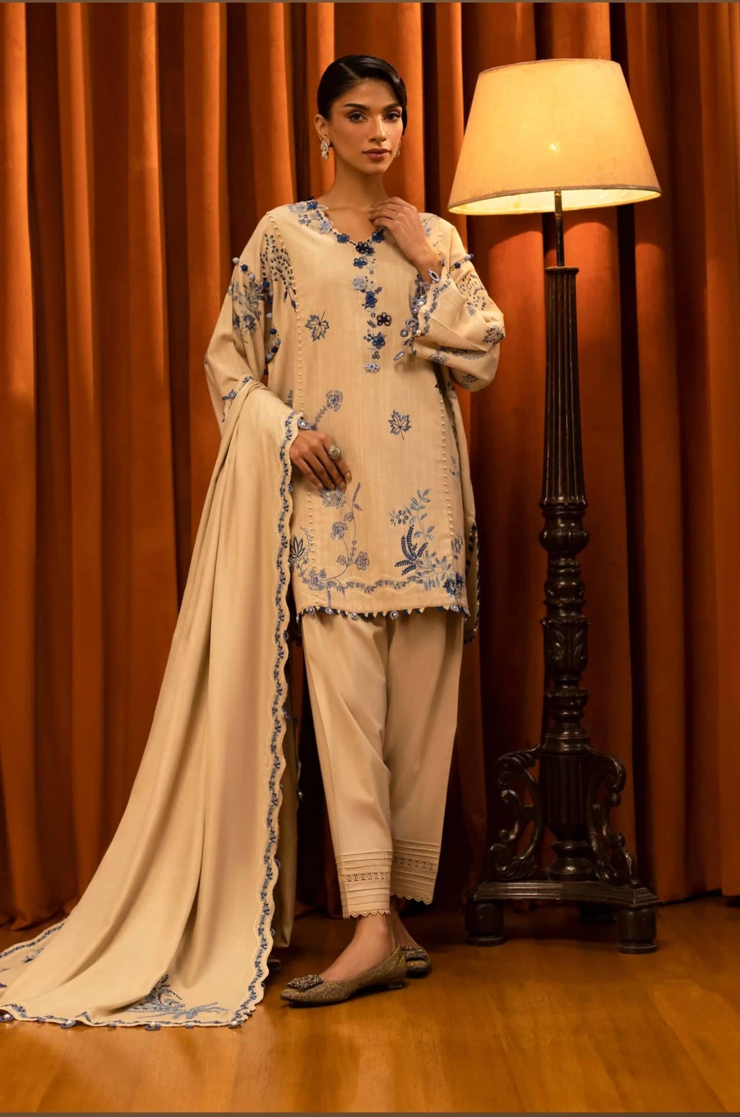 Sana Safinaz Luxury Winter Collection Sana Safinaz Muzlin Winter 25/11 A